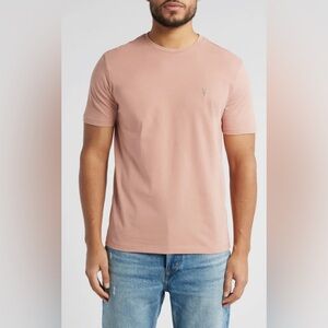 AllSaints Men's Pink Crew Neck T-Shirt - Large